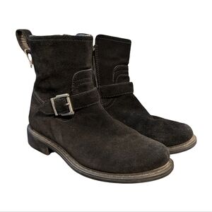 Cougar Suede Women's Waterproof Engineer Boots With Buckle, Size 7